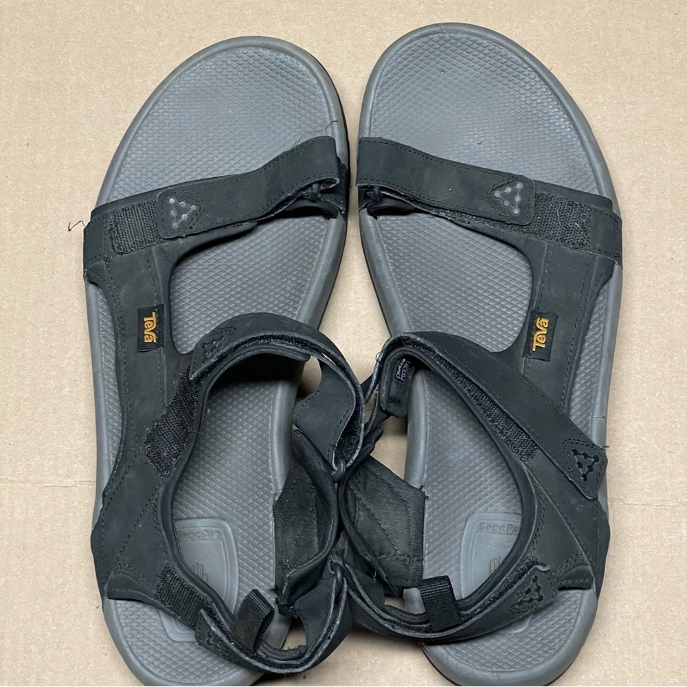 Teva Sandals Shoes Mens Size 12 Black Adjustable Strap Hiking Outdoor F27120E